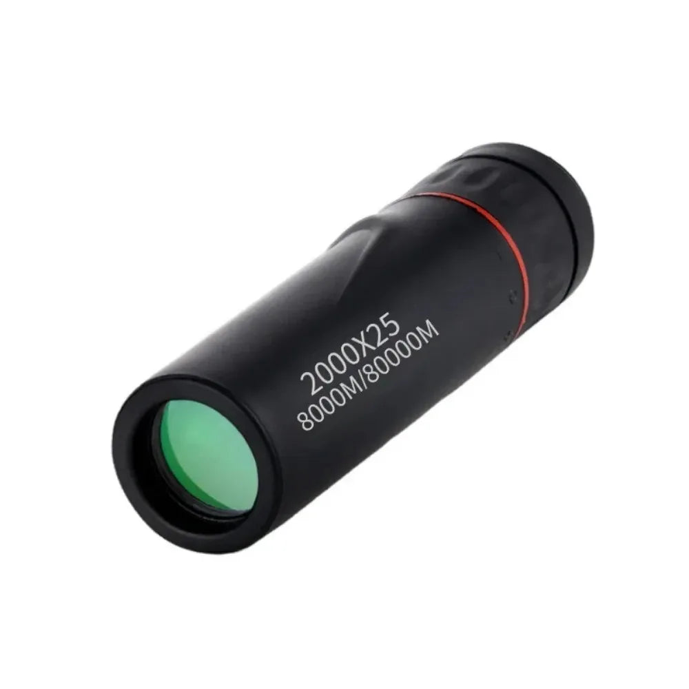 2000x25 HD Monocular Telescope: Mini Portable, for Outdoor Camping, Hunting & Birdwatching