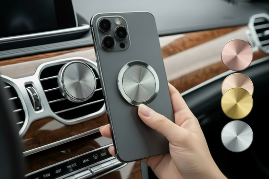 iPhone 17 Pro Max with magnetic car phone holder - spaced magnets